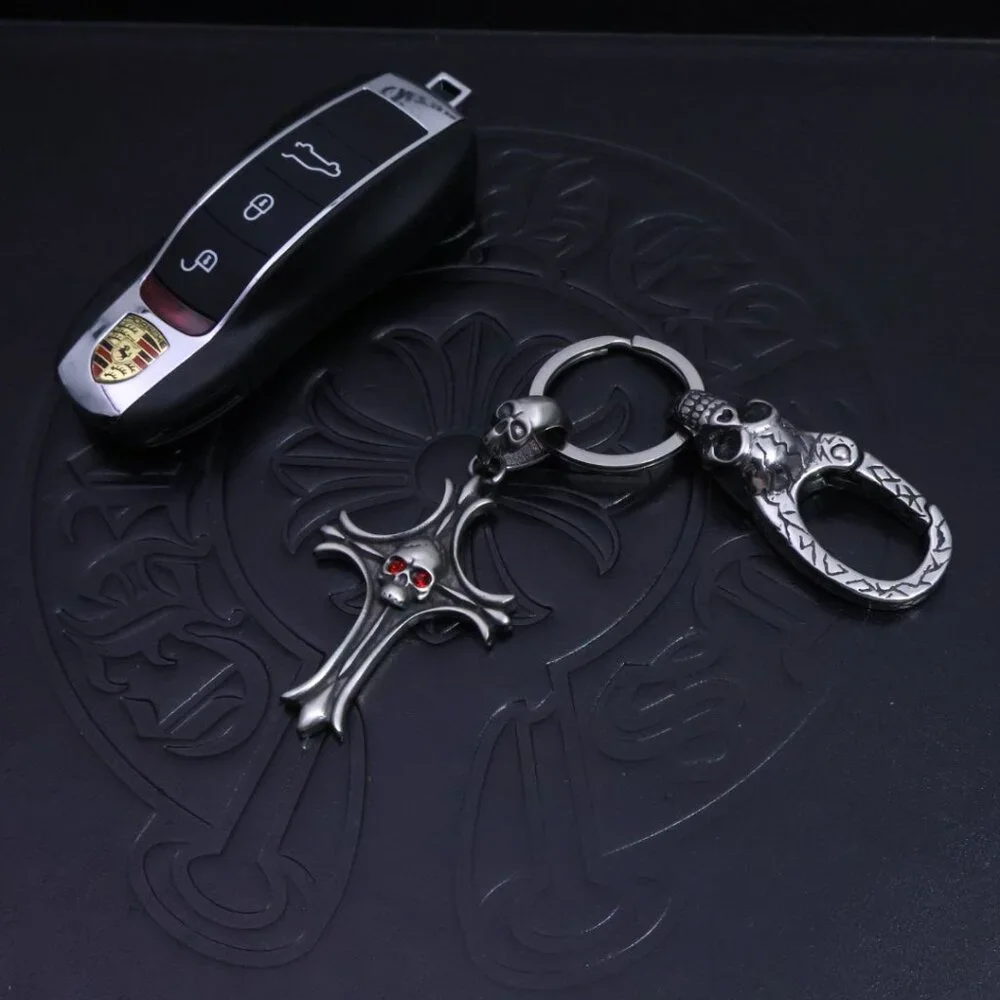 𝐂𝐡𝐫𝐨𝐦𝐞 𝐡𝐞𝐚𝐫𝐭 keychain pendant - Picture 3 of 8